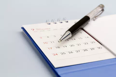 Kalender mit Stif